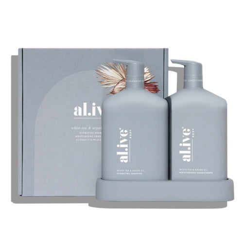 Al.ive Shampoo & Conditioner Duo, White Tea & Argan Oil