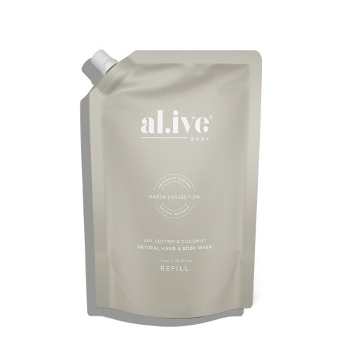 Al.ive Wash Refill - Sea Cotton & Coconut 1Ltr