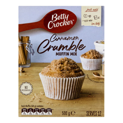 Betty Crocker Cinnamon Crumble Muffin Mix 500g