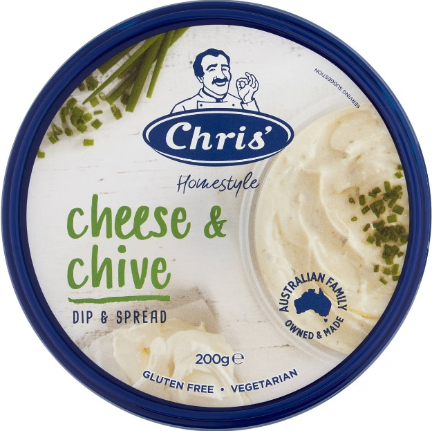 Chris' Cheese & Chive Dip 200g