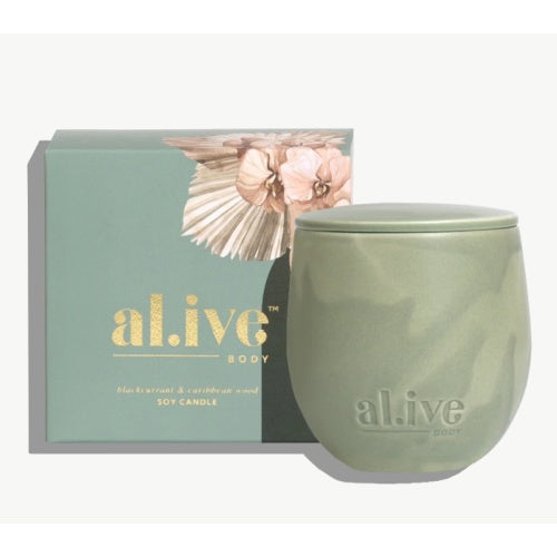 Al.ive Blackcurrant & Caribbean Wood Soy Candle