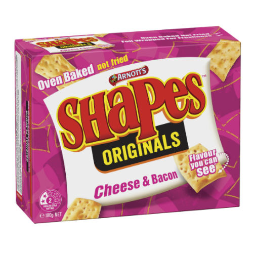 Arnotts Shapes Cheese & Bacon 180g