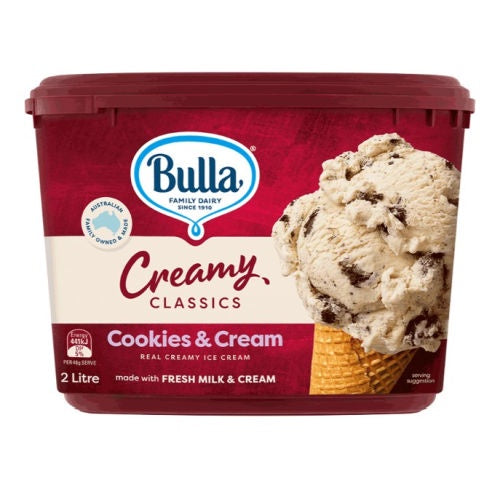 Bulla Creamy Classics Cookies & Cream Ice Cream 2L