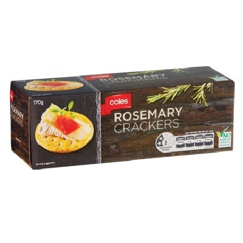 Coles Rosemary Crackers 170g