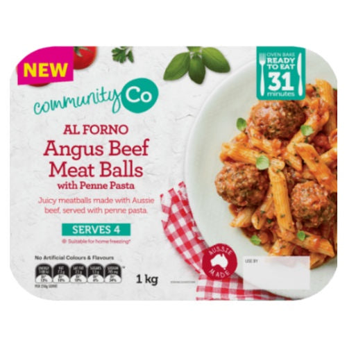 Community Co Beef Meatball Penne 1kg