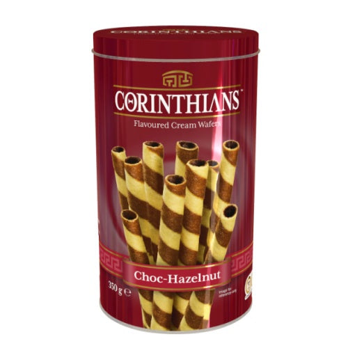 Corinthians Choc-Hazelnut Cream Wafers 350g