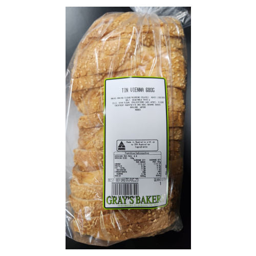 Grays Bakery Sliced Sesame Vienna Loaf