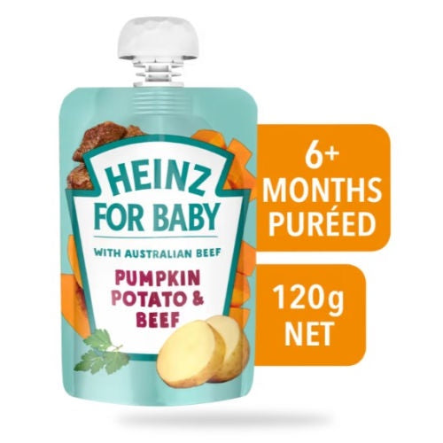 Heinz Pumpkin Potato & Beef Baby Food Pouch 6+mths 120g
