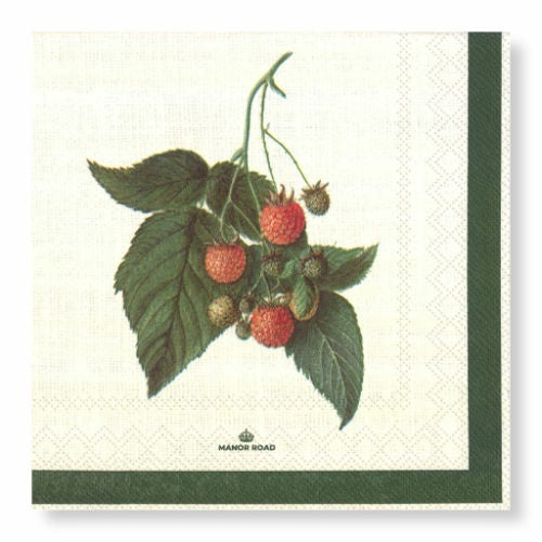 Manor Road Raspberry Harvest Dinner Serviettes 20pk