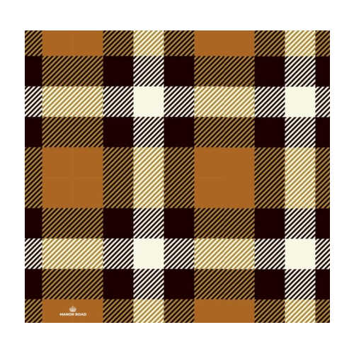 Manor Road Classic Plaid Tan Luncheon Serviettes 20 pk