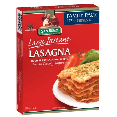 San Remo Large Instant Lasagne Sheets 250g