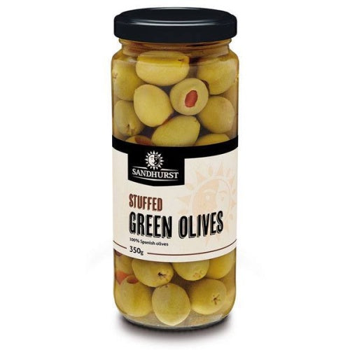 Sandhurst Stuffed Green Olives 350g