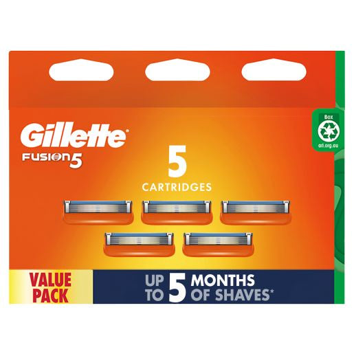 Gillette Fusion Cartridge Manual 5pk