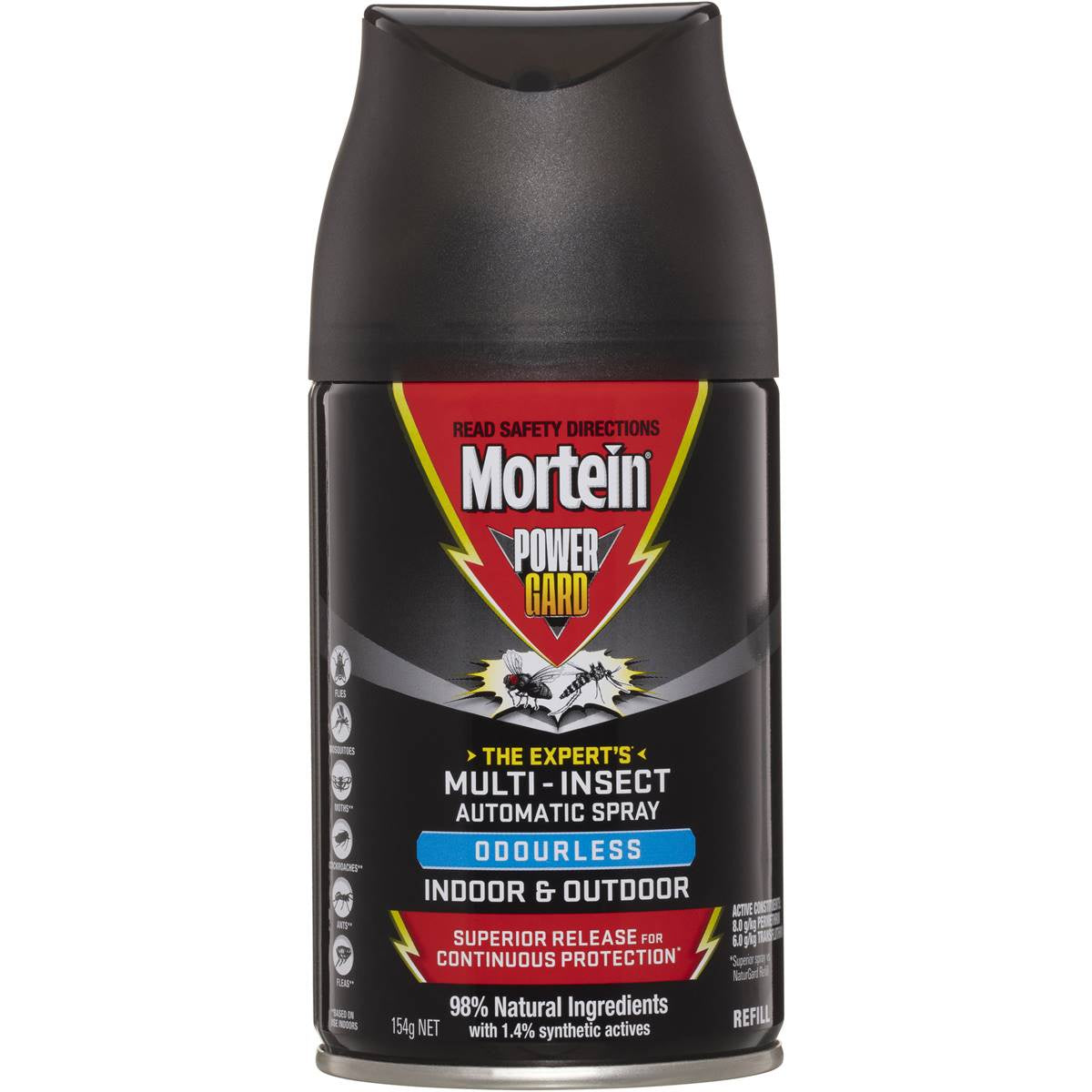 Mortein Powergard Multi-insect Automatic Refill Odourless 154g