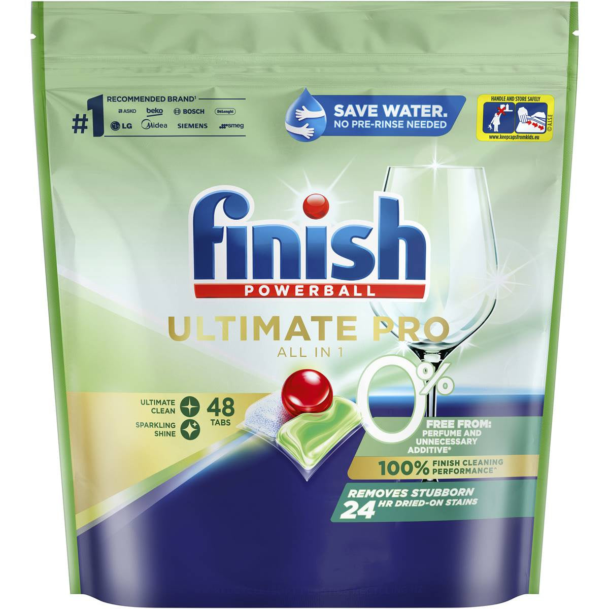 Finish Quantum Ultimate Pro 0% Dishwasher Tablets 48 Pk