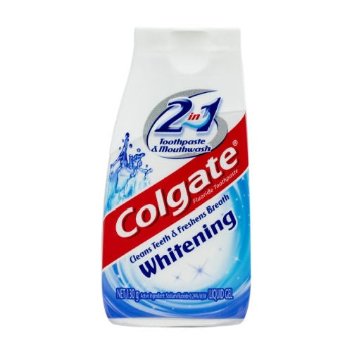 Colgate 2 In 1 Toothpaste & Mouthwash Whitening Liquid Gel 130g