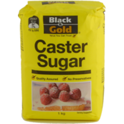 Black & Gold Caster Sugar 1kg