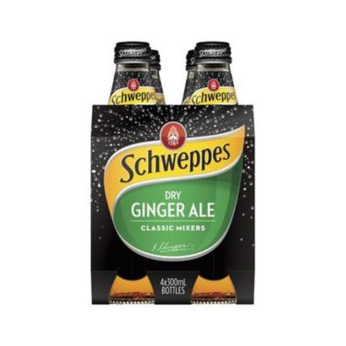 Schweppes Dry Ginger Ale 4 x 300ml Bottles