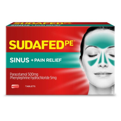 Sudafed Sinus and Pain Relief 10 tablets