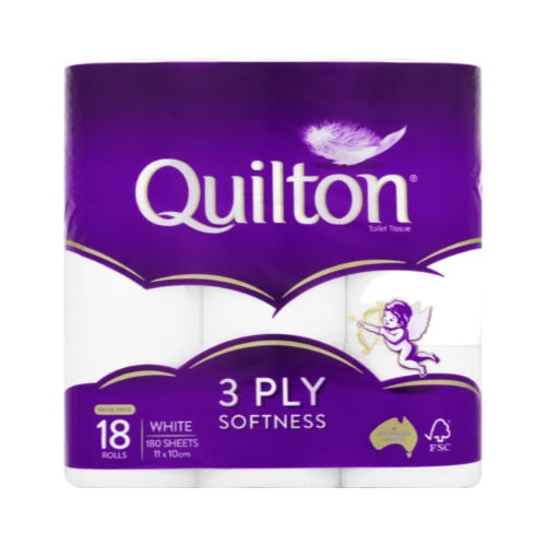 Quilton Toilet Tissue 3ply 18 Rolls