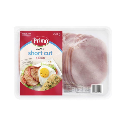 Primo Rindless Short Cut Bacon 750g