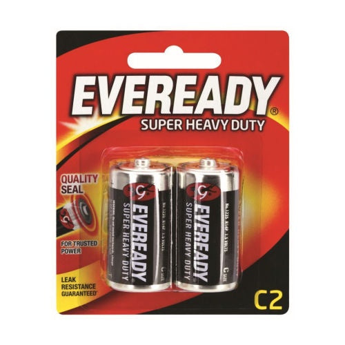 Eveready Super Heavy Duty C Battery 2pk