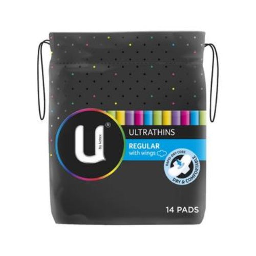 U by Kotex Ultrathins Regular With Wings 14 Pads