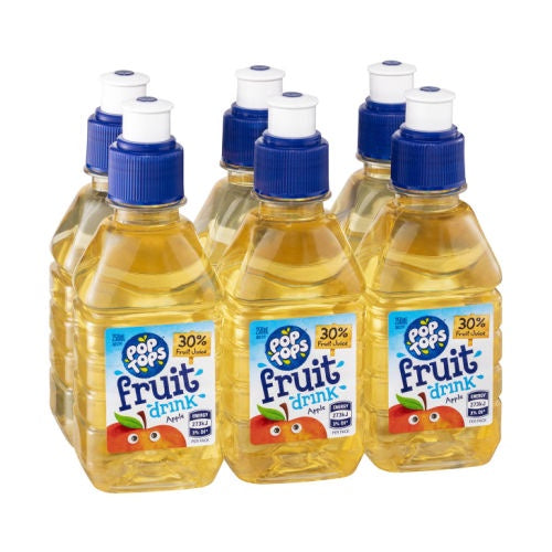 Pop Tops Apple Fruit Drink 6 x 250ml