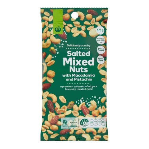 Woolworths Salted Mixed Nuts 375g