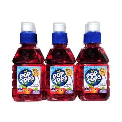 Pop Tops Apple Blackcurrant Fruit Drink 6 x 250ml