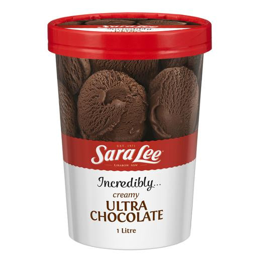 Sara Lee Ultra Chocolate Ice Cream 1L