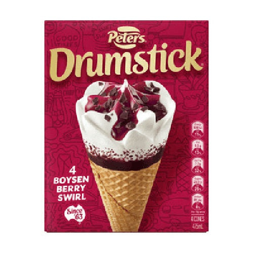 Peters Drumstick Boysenberry Swirl 4pk