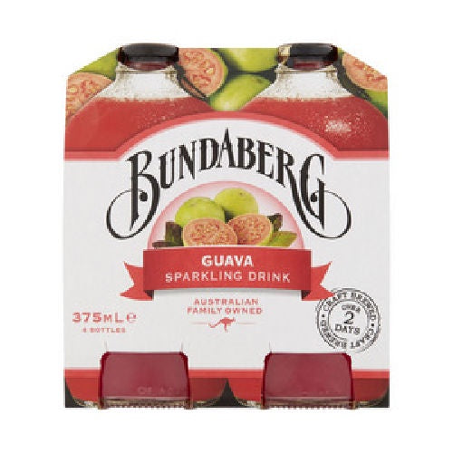 Bundaberg Sparkling Guava Drink 375ml x 4 Pack