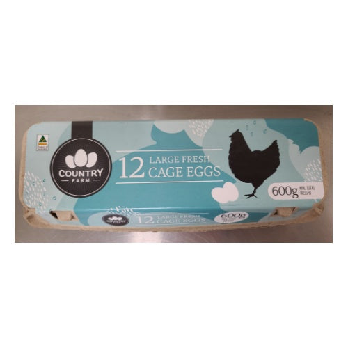 Sunrise Large Fresh Cage Eggs Dozen 600g