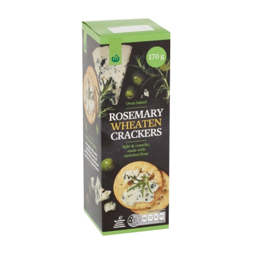 Woolworths Rosemary Wheaten Crackers 170g