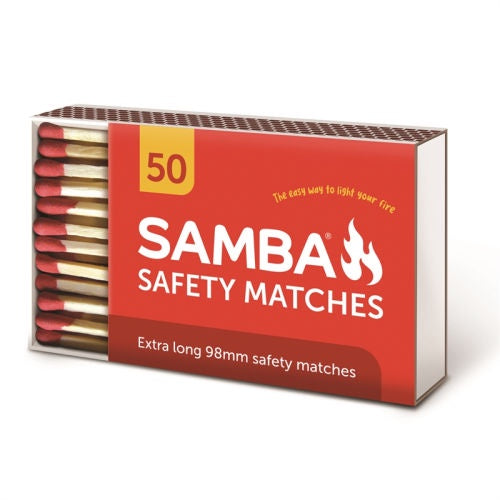 Samba Safety Matches Extra Long 98mm  50pk