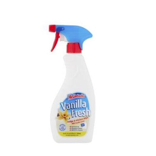 McLintocks Vanilla Fresh Fridge and Kitchen Wipe 500ml