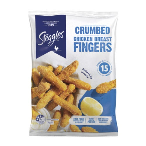 Steggles Crumbed Chicken Breast Fingers 1kg