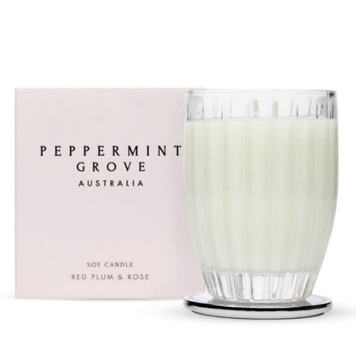 Peppermint Grove Red Plum and Rose Large Candle - 350g