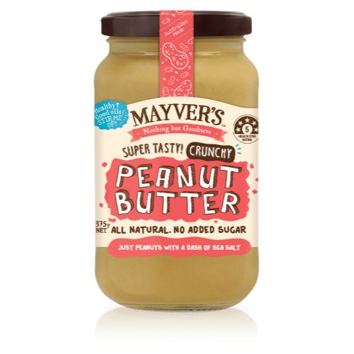 Mayver's Crunchy All Natural Peanut Butter 375g