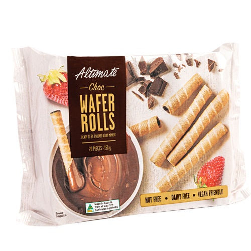 Altimate Foods Choc Wafer Rolls 150g 20pk