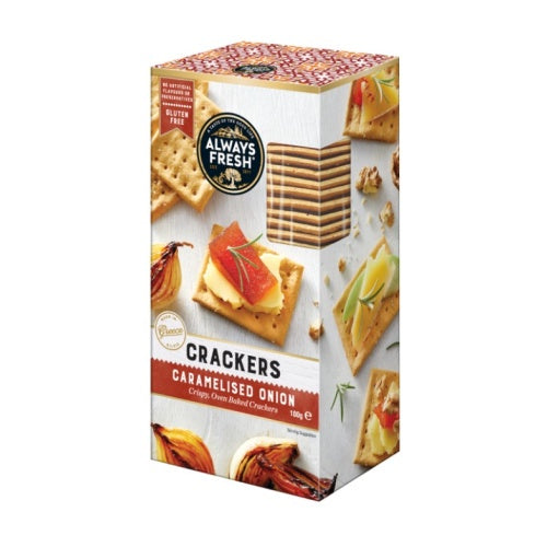 Always Fresh Caramelised Onion Crackers 100g