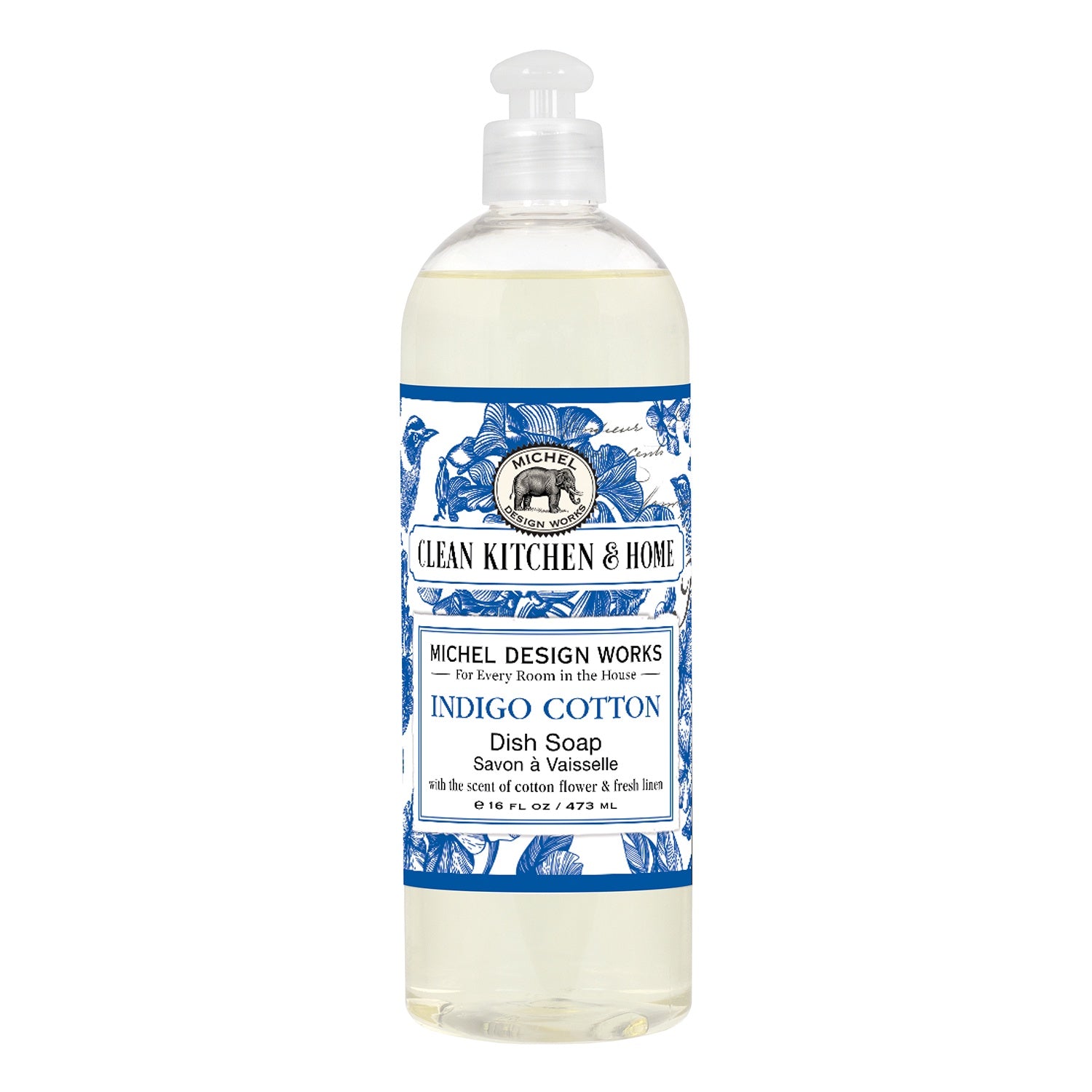 Michel Design Works Clean Kitchen & Home Indigo Cotton Dish Soap