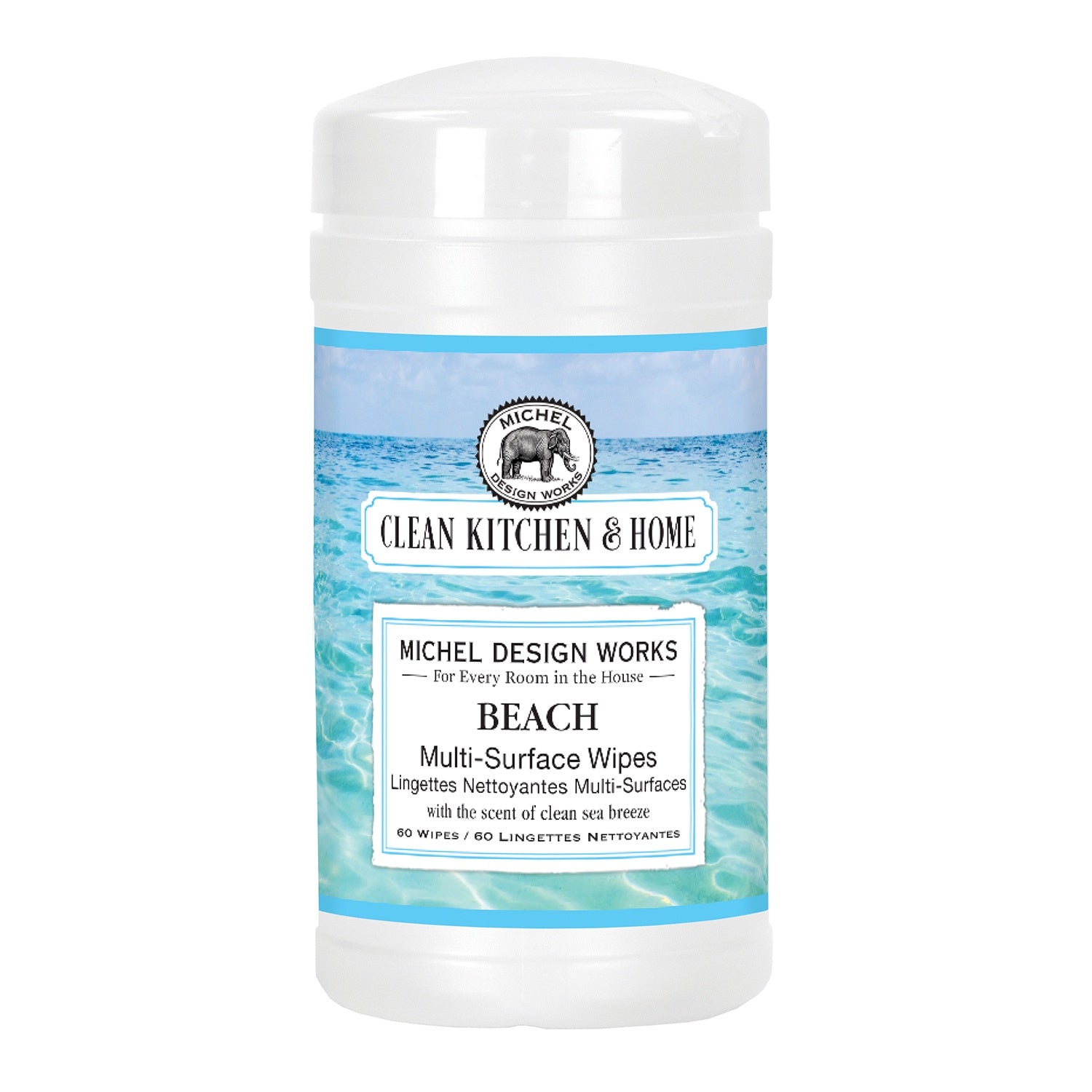 Michel Design Works Clean Kitchen & Home Beach Multi-Surface Wipes