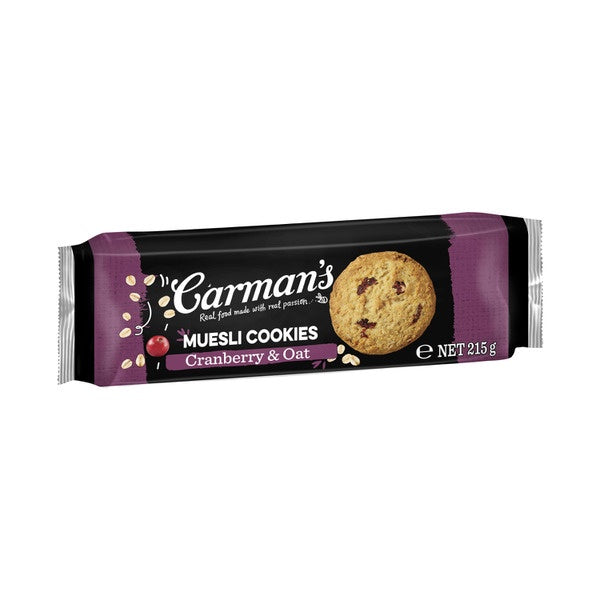 Carmans Muesli Cookies Cranberry and Oat 215g