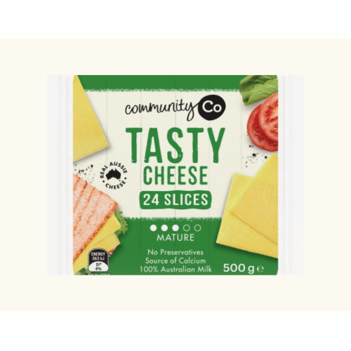 Community Co Tasty Cheese Slices 500g