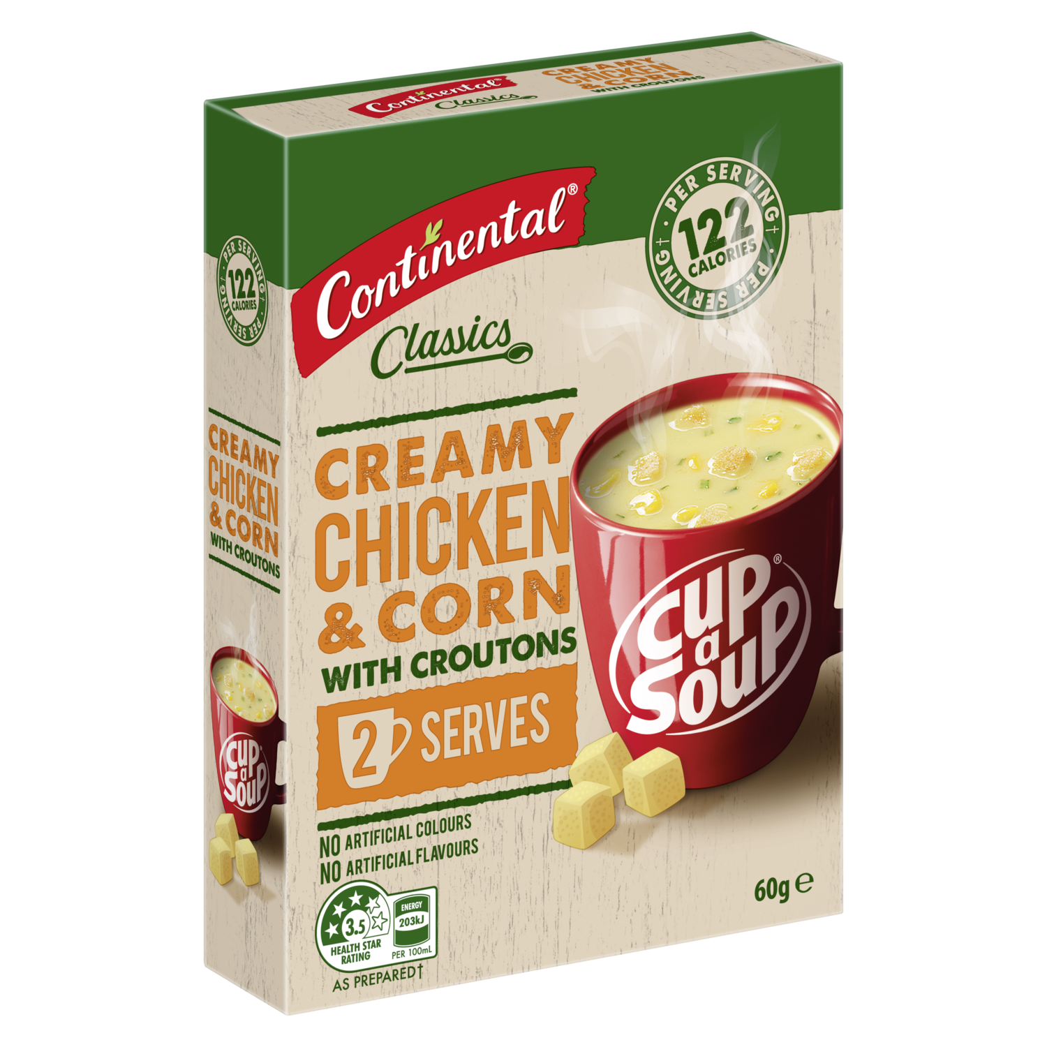 Continental Cup A Soup Creamy Chicken & Corn With Croutons 60g