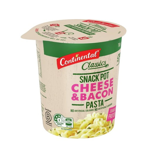 Continental Snack Pot Cheese & Bacon Pasta 70g