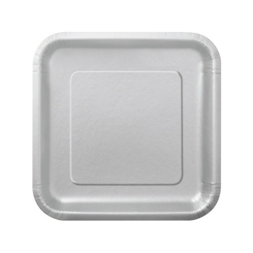 Estilo Silver Square Paper Plate 50pk