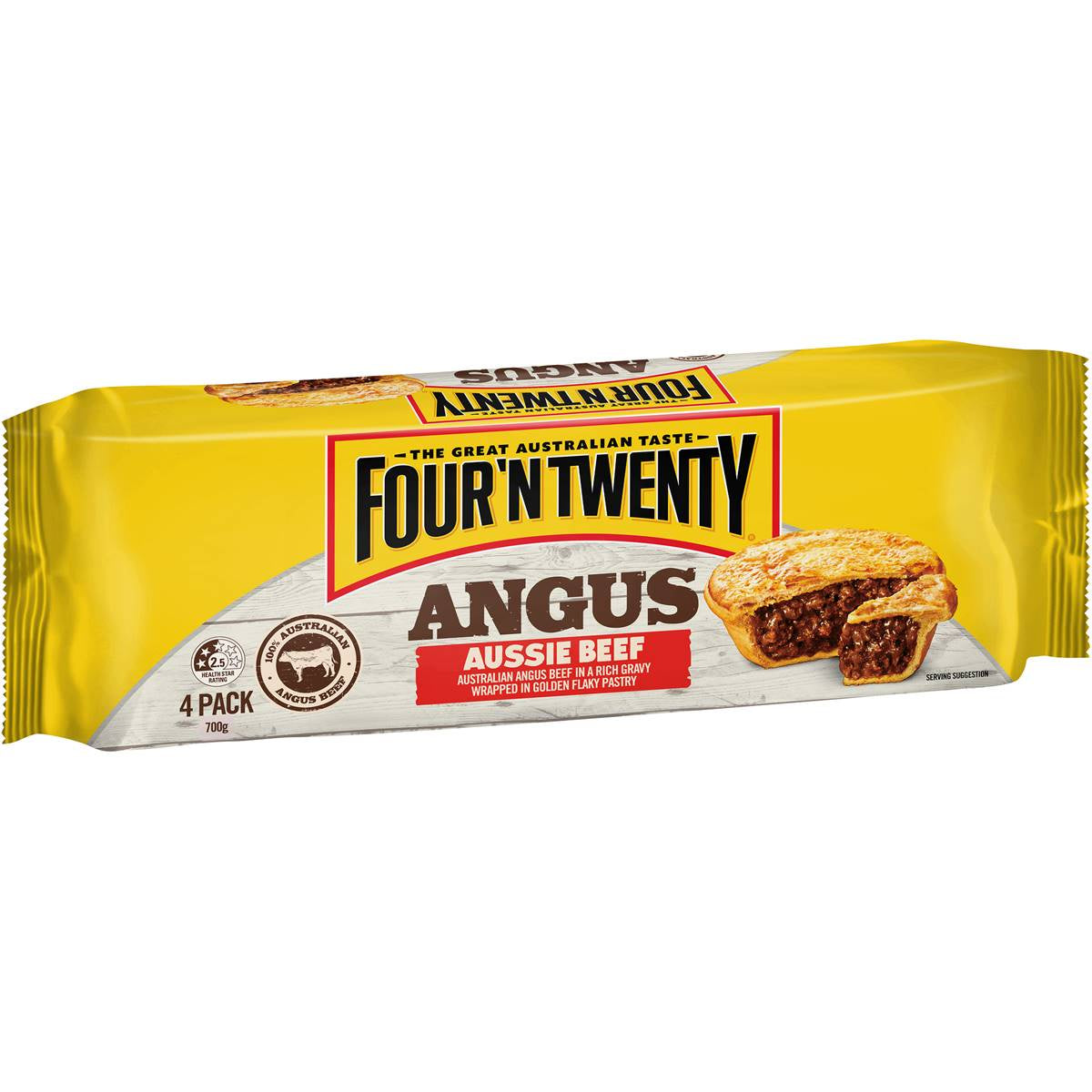 Four'n Twenty Angus Aussie Beef Pies 4 Pack 700g